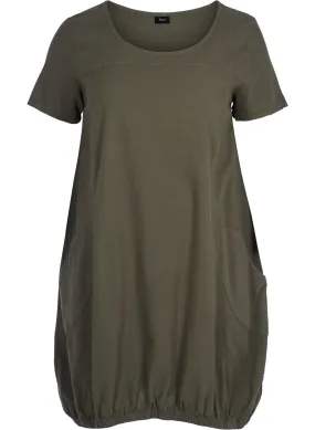Kurzarm Kleid aus Baumwolle