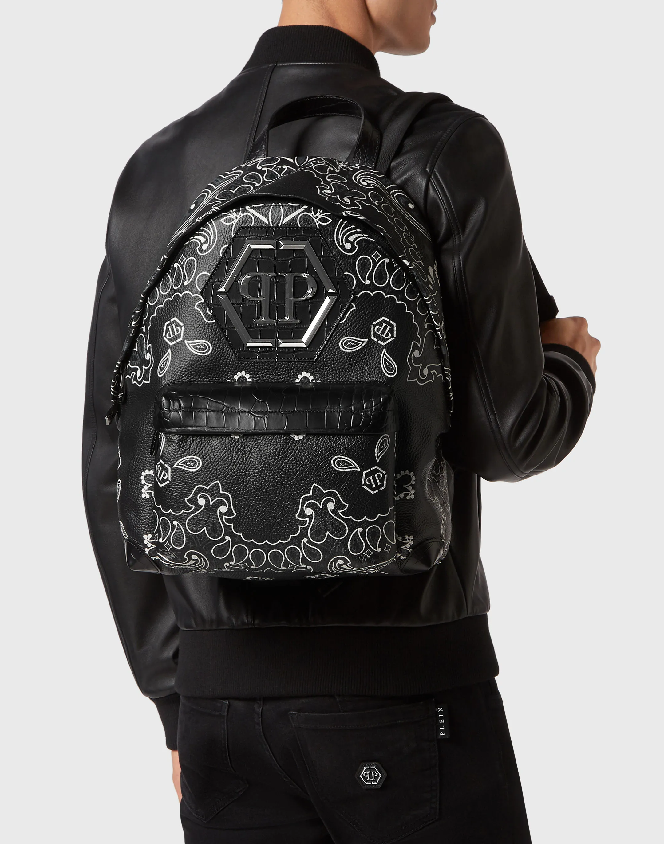 Leather BAckpack Paisley