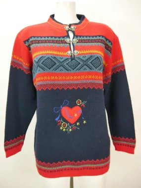 Leichter Pullover in Norweger Style Winter Damen Trachtenpullover Gr.M – 38