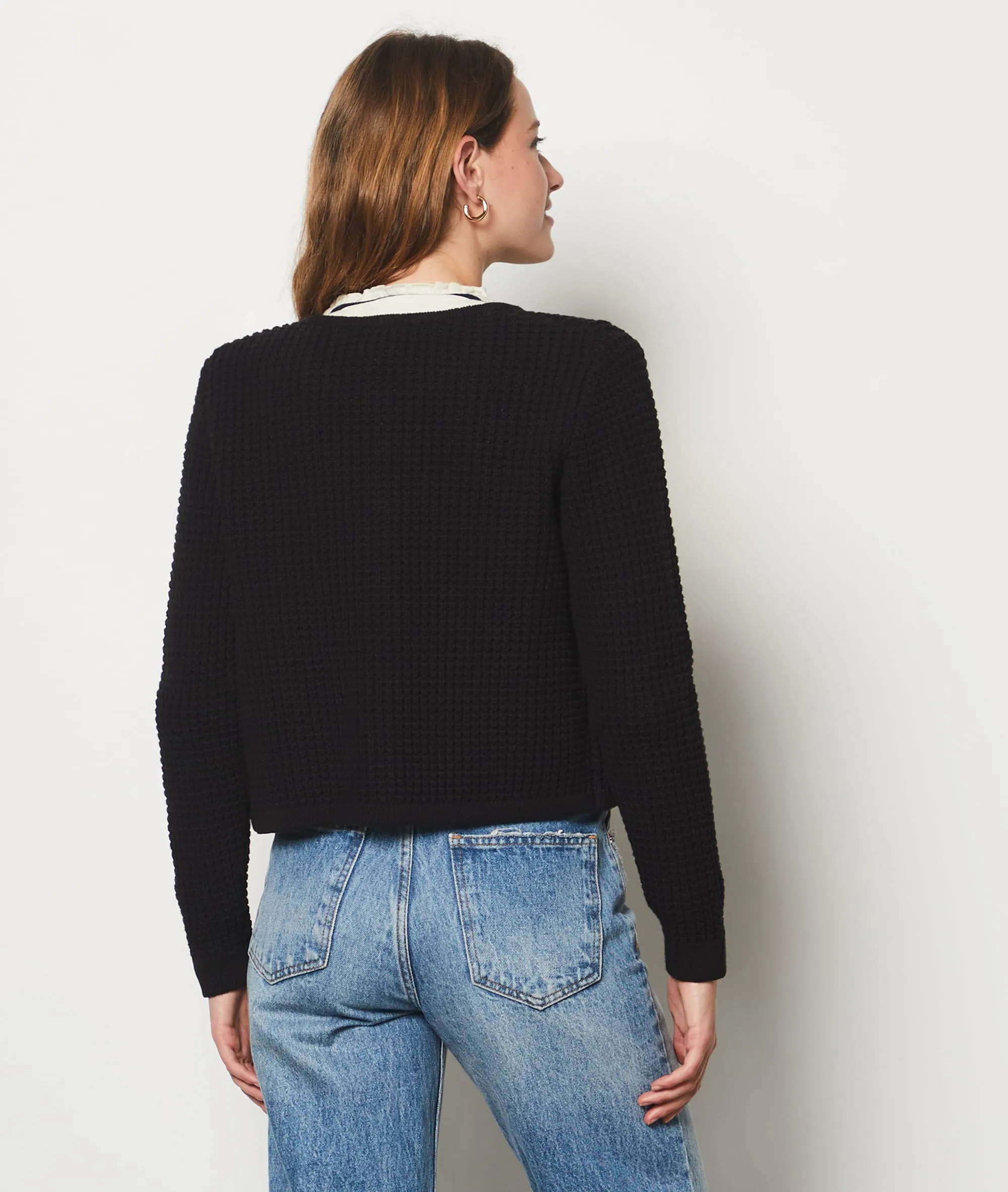Strickjacke mit Knöpfen aus Baumwolle COTON