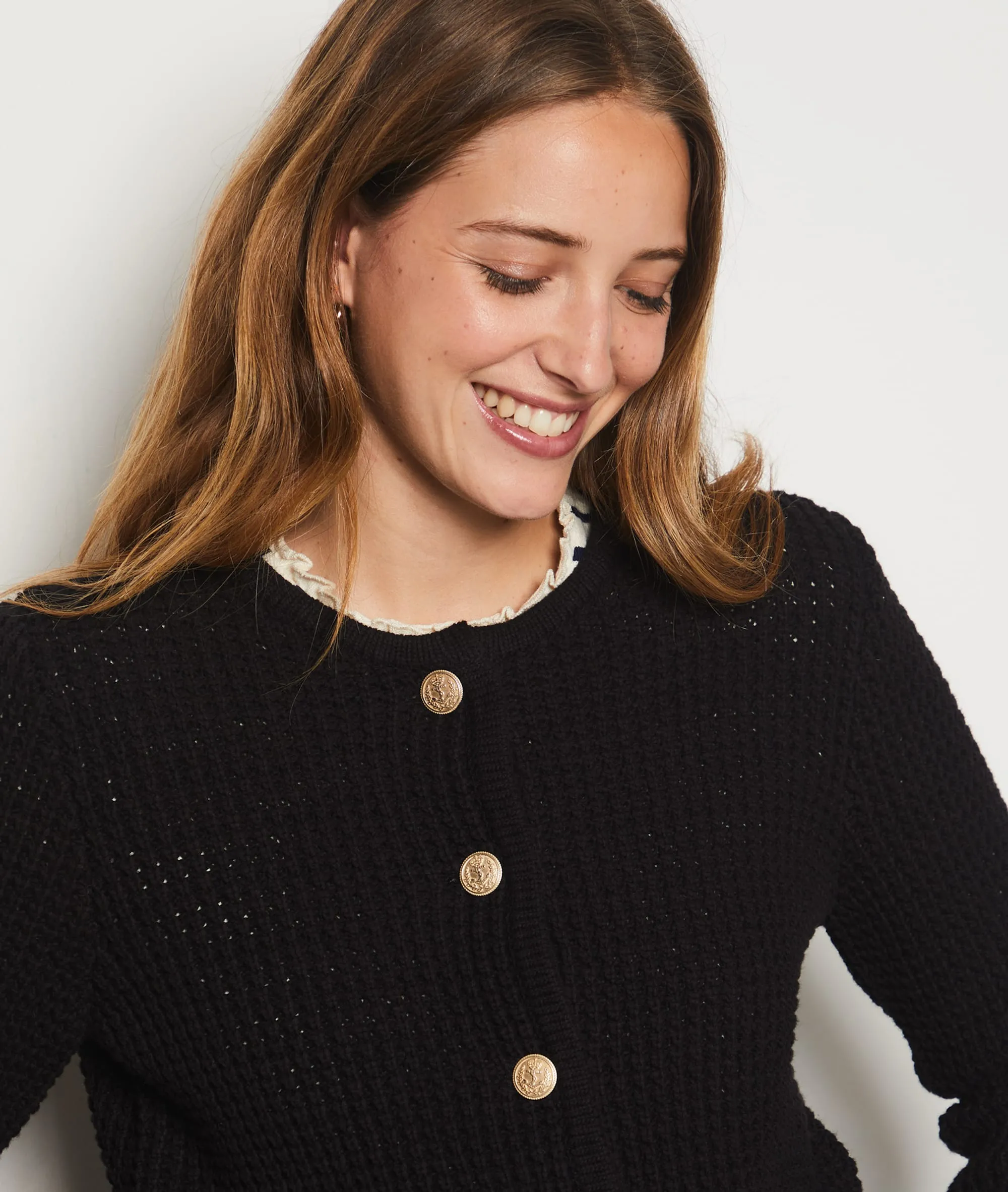 Strickjacke mit Knöpfen aus Baumwolle COTON