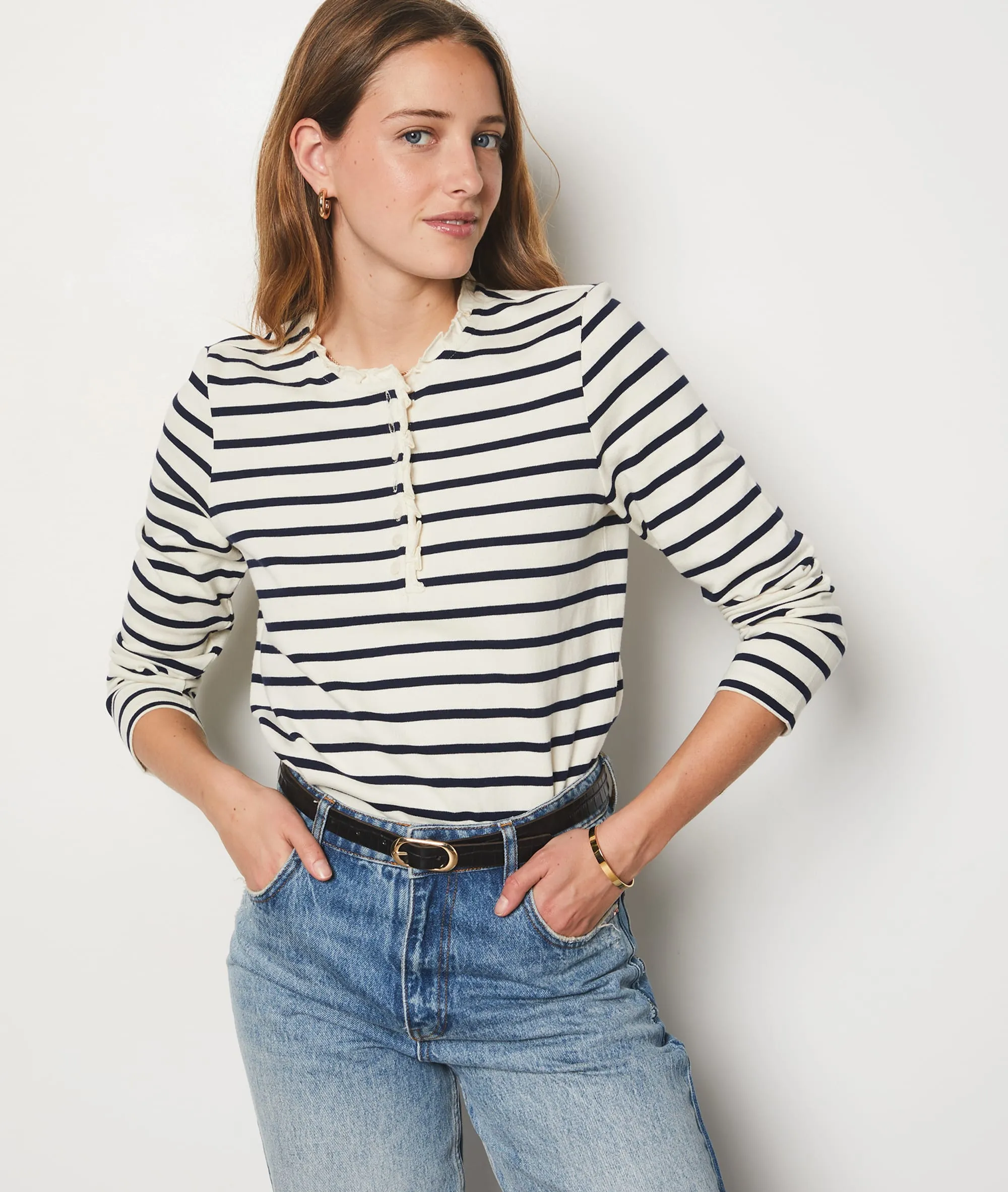 Strickjacke mit Knöpfen aus Baumwolle COTON
