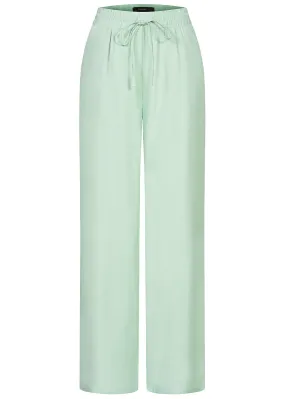 Vero Moda Damen NOOS Viskose Stoffhose mit Gummibund und Tunnelzug silt grün